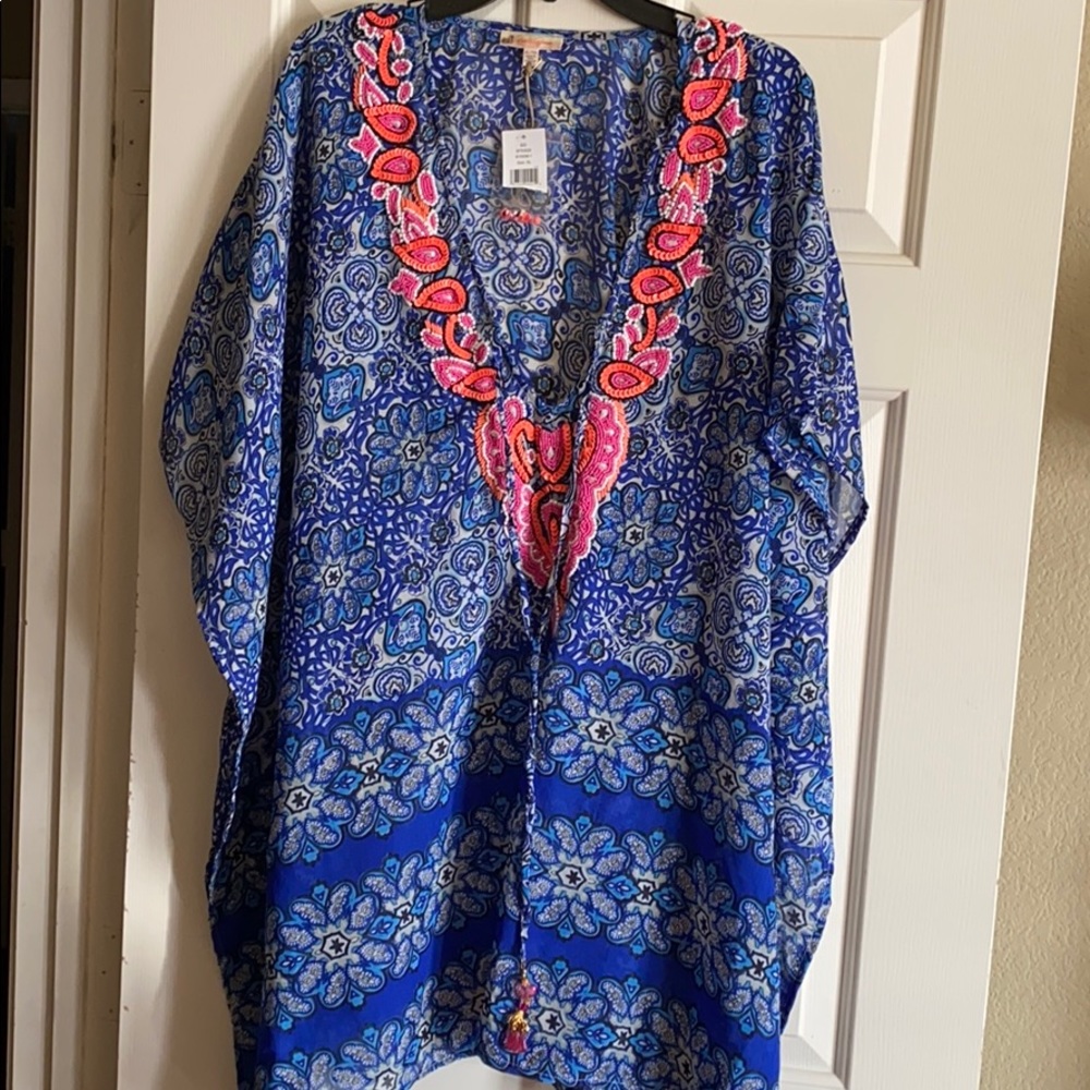 Rise & Bloom Beaded Tassel Swimsuit Coverup